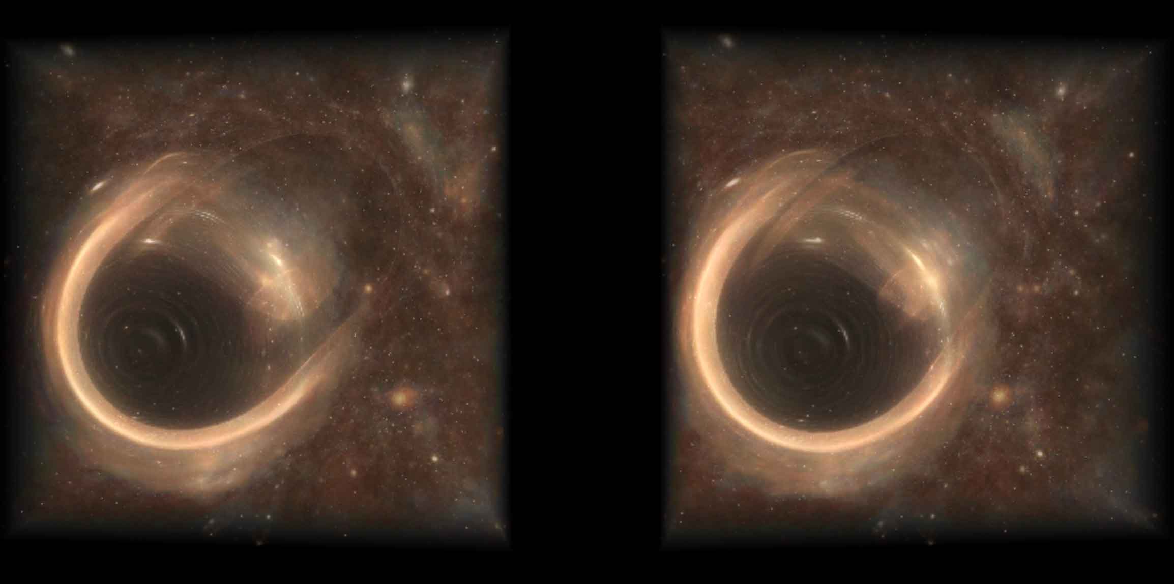 四维相机平行于伪黑环圆周所在平面