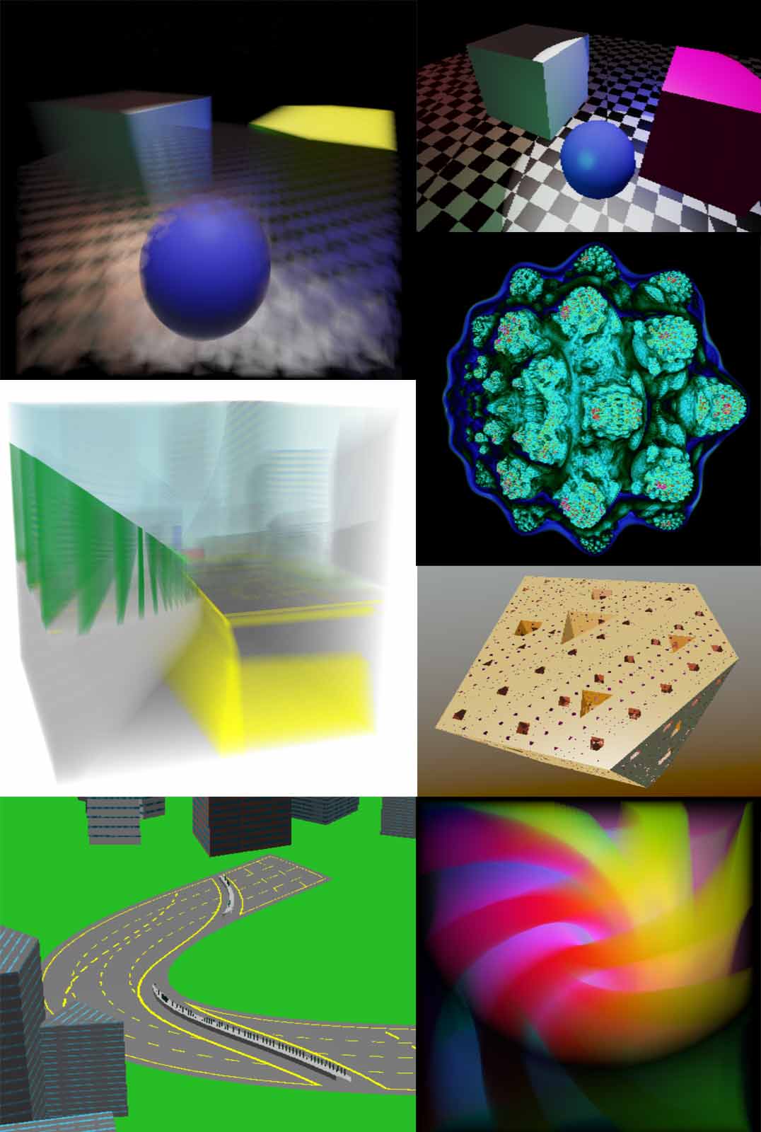 Tesserxel自带的示例库截图